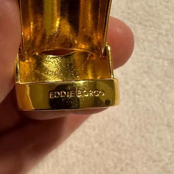 Eddie Borgo Yellow Gold Hinged Ring SZ 9 - Picture 2 of 5